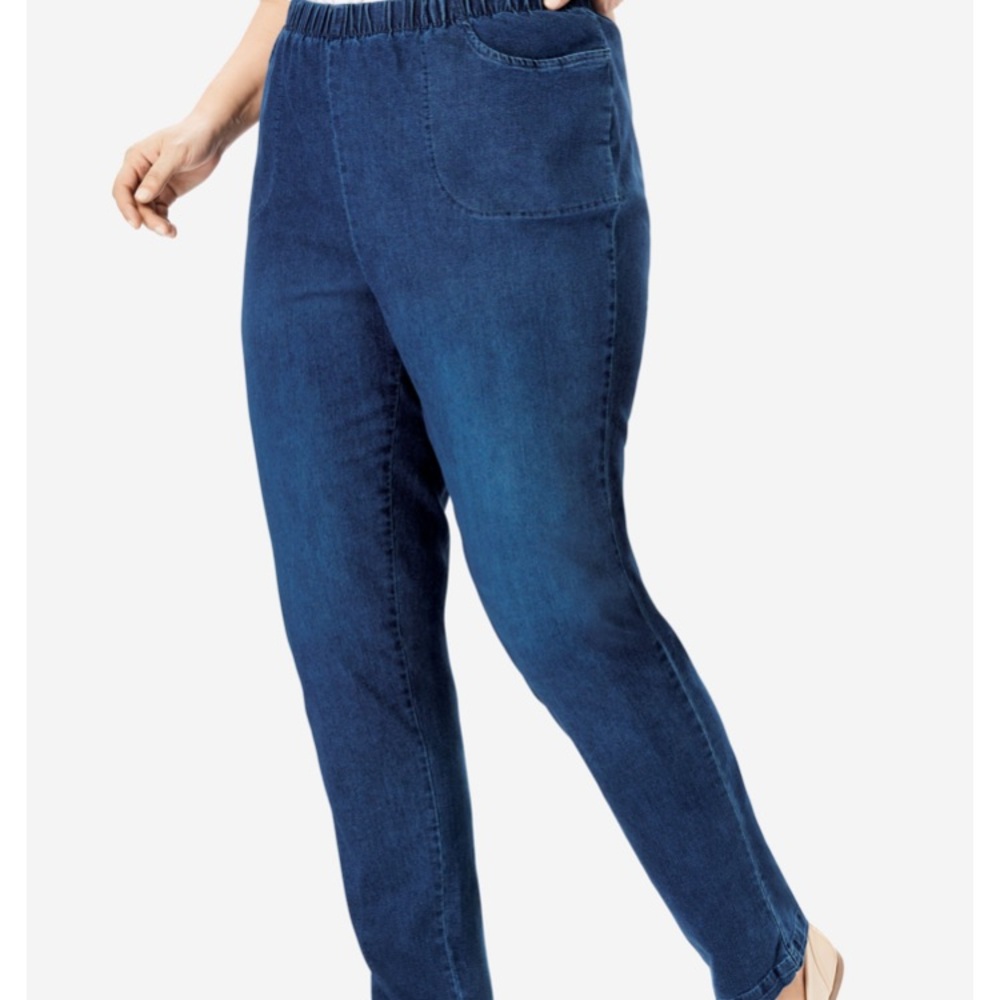Straight leg fine line jean, 18 w tall